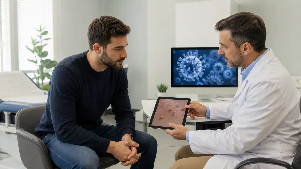 Illustrazione informativa per i pazienti su Condilomi genitali e HPV: come si valutano?