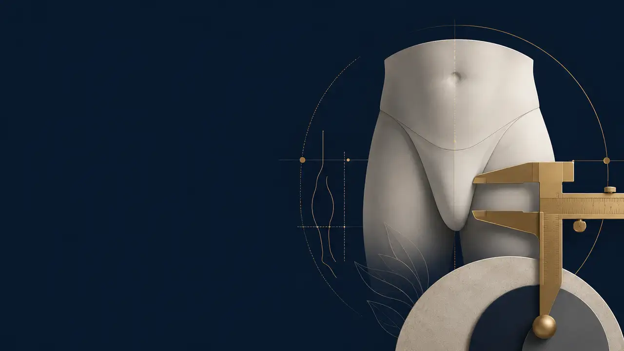 Penis estetiği konusunu açıklayan tıbbi illüstrasyon